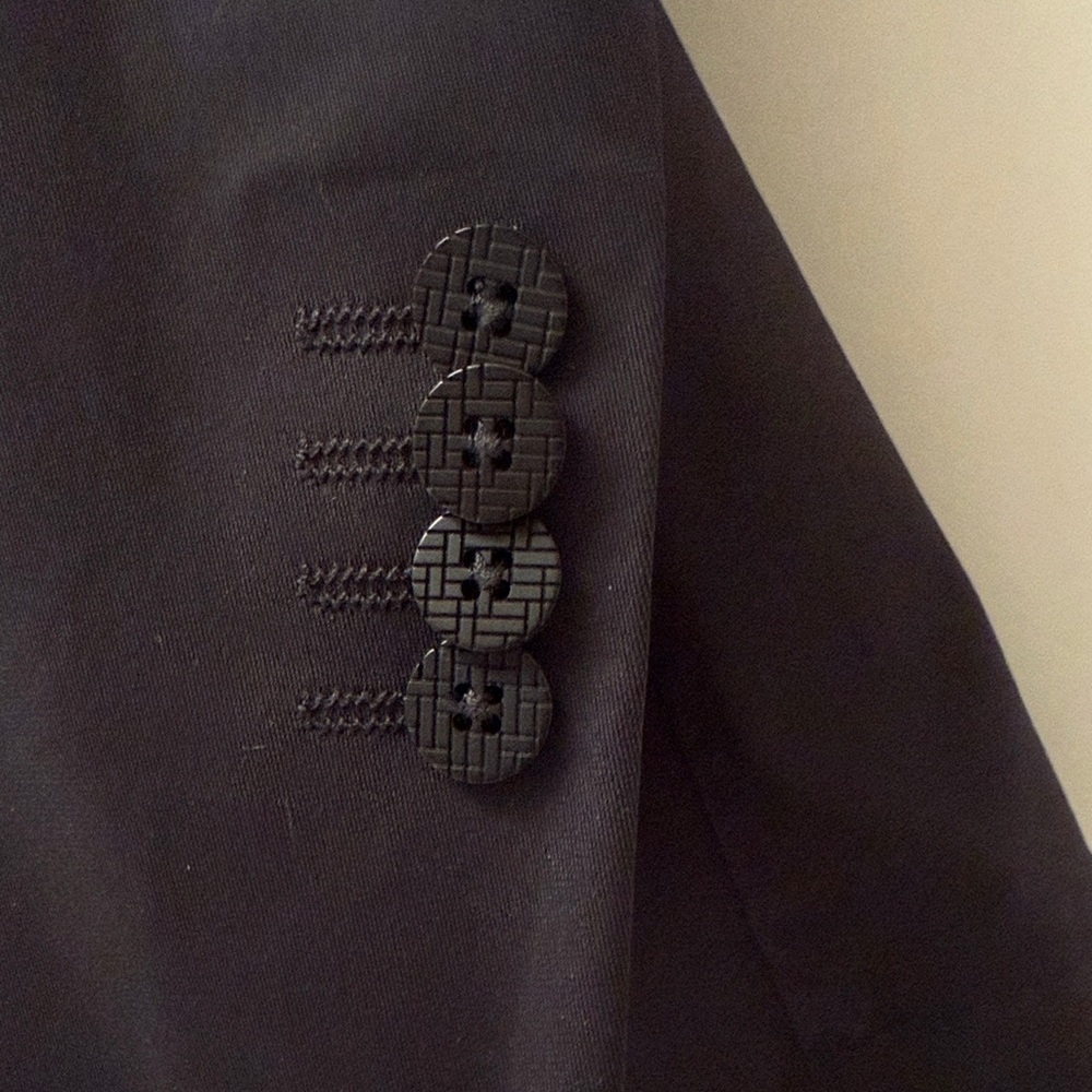 Mens Twillory Black Performance Blazer 46R Sport Coat 2 Button washable - Picture 4 of 9